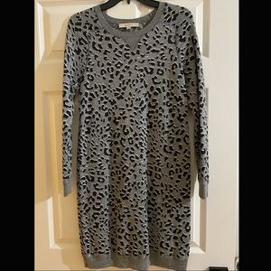 LOFT Leopard Sweater Dress (Size: MP)